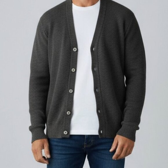 Vintage Made in Scotland Merino Wool Cardigan - Picture 1 of 7